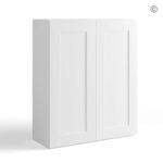 White Shaker 36 H Double Door Wall Cabinet, white kitchen cabinets, rta cabinets