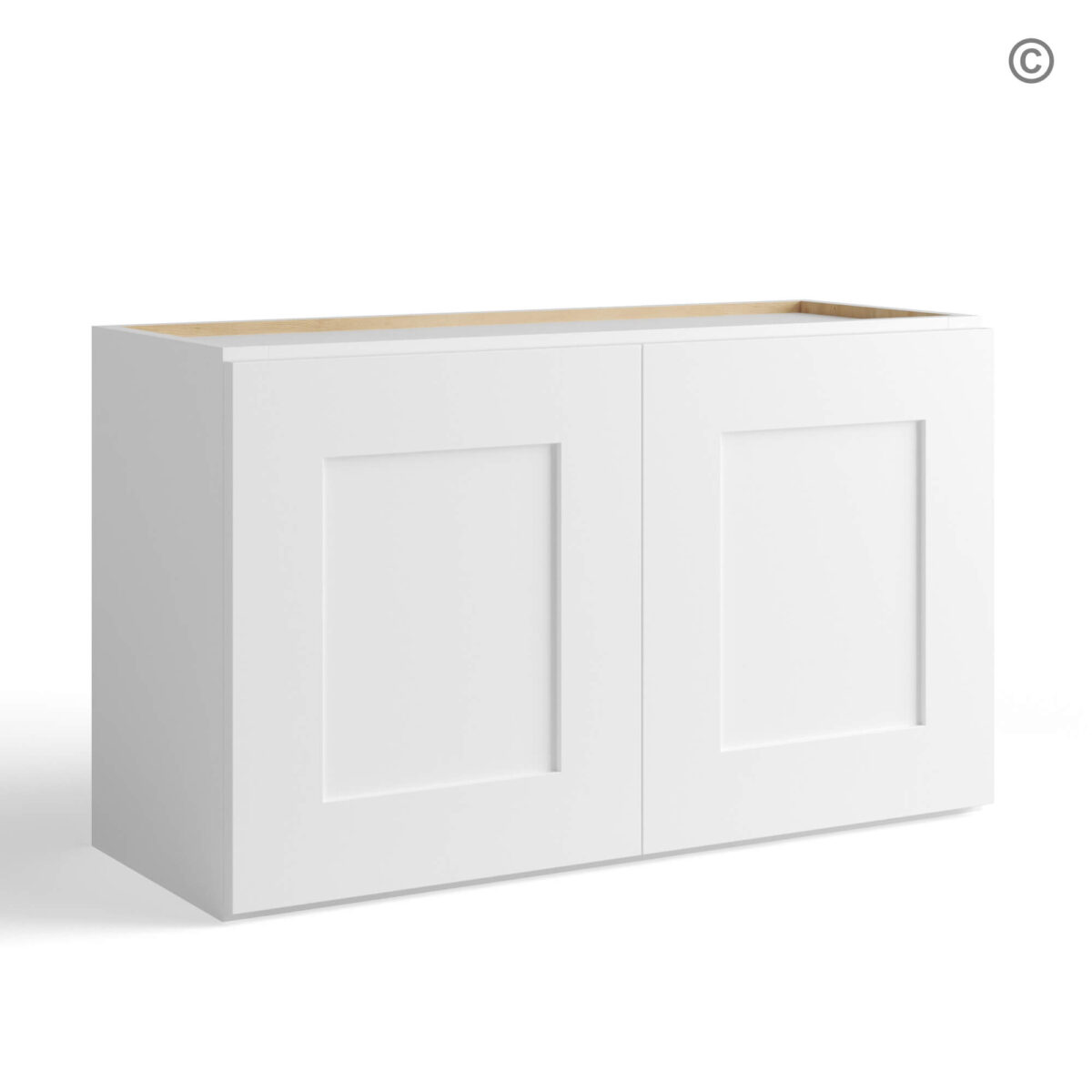 White Shaker 15 H Double Door Wall Cabinet, ehite kitchen cabinets, rta cabinets