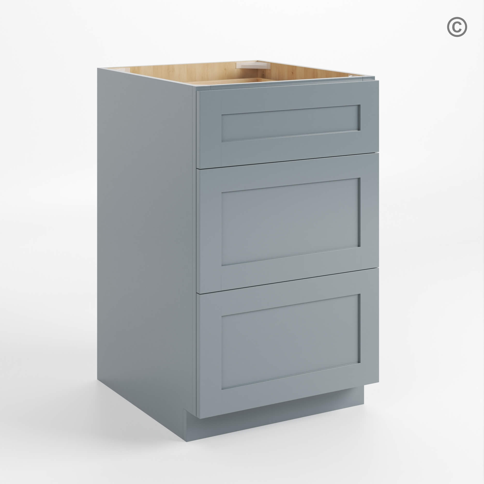 Gray Shaker Drawer Base, rta cabinets, gray kitchen cabinets, wholesale cabinets