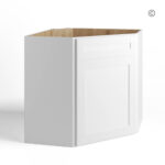 White Shaker Corner Sink Base Cabinet, white kitchen cabinets, rta cabinets