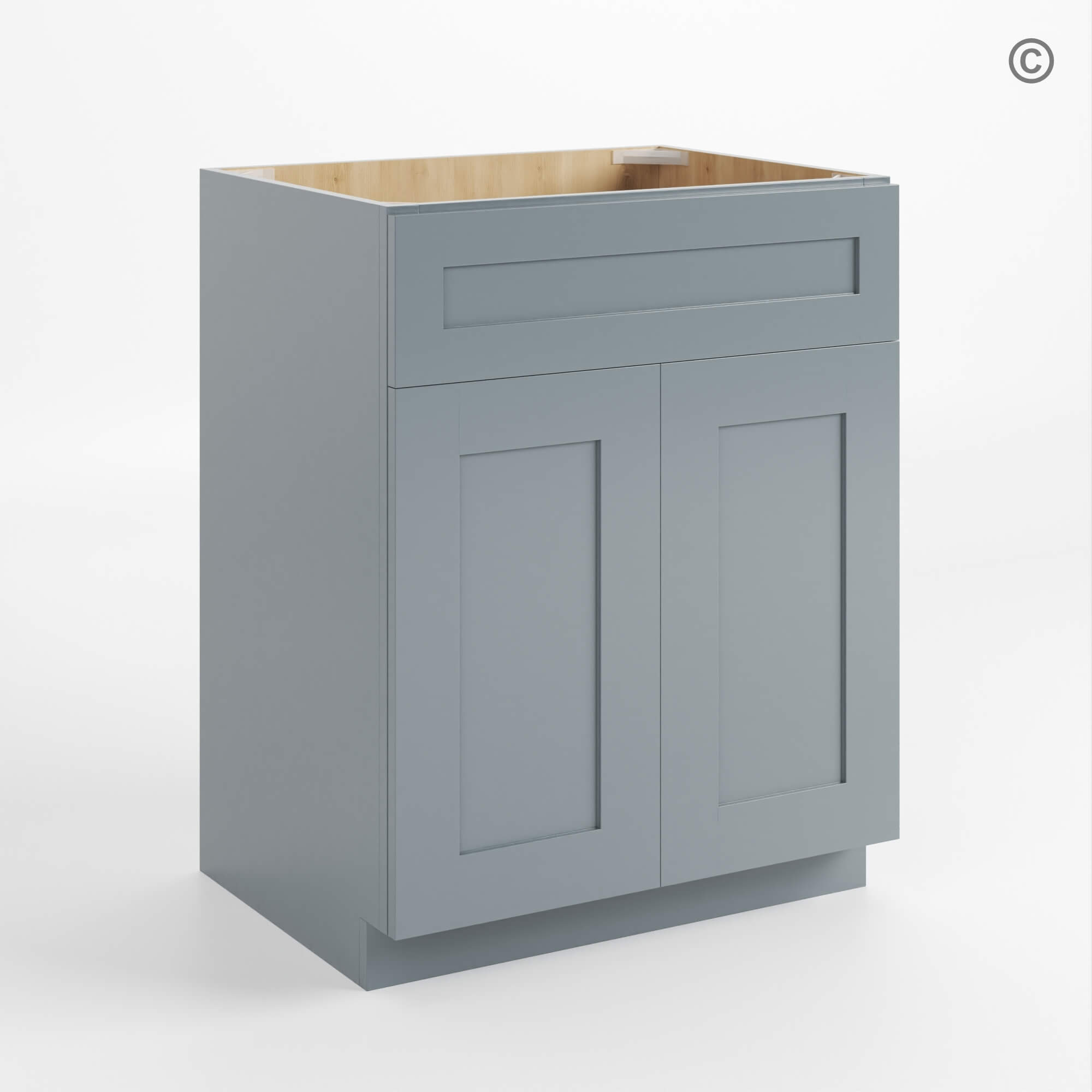 Gray Shaker Single Vanity Sink Base Cabinet, gray kitchen cabinets, rta cabinets