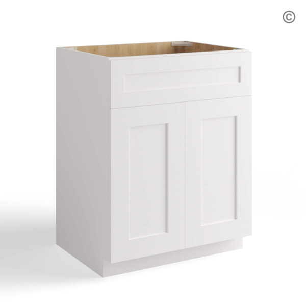 White Shaker Single Vanity Sink Base Cabinet, white kitchen cabinets, rta cabinets