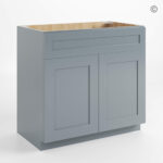 Gray Shaker Double Vanity Sink Base Cabinet, gray shaker cabinets, gray kitchen cabinets