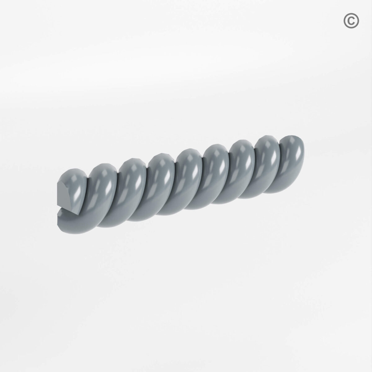 Gray Shaker Rope Moulding, gray kitchen cabinets, rta cabinets