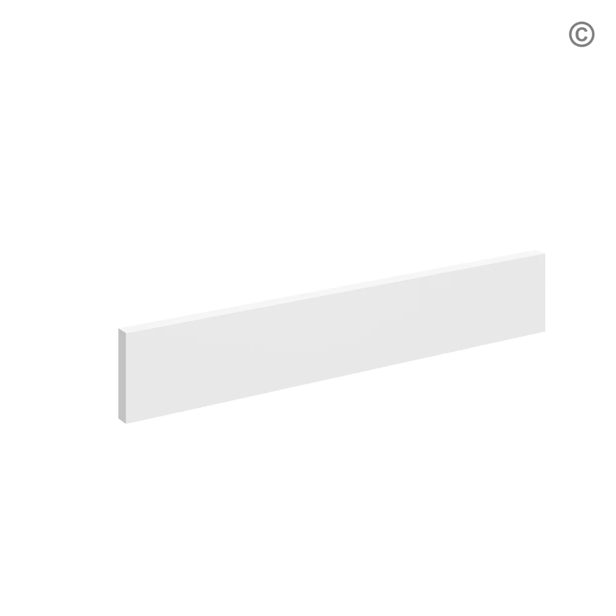 White Shaker Toe Kick - Image 1