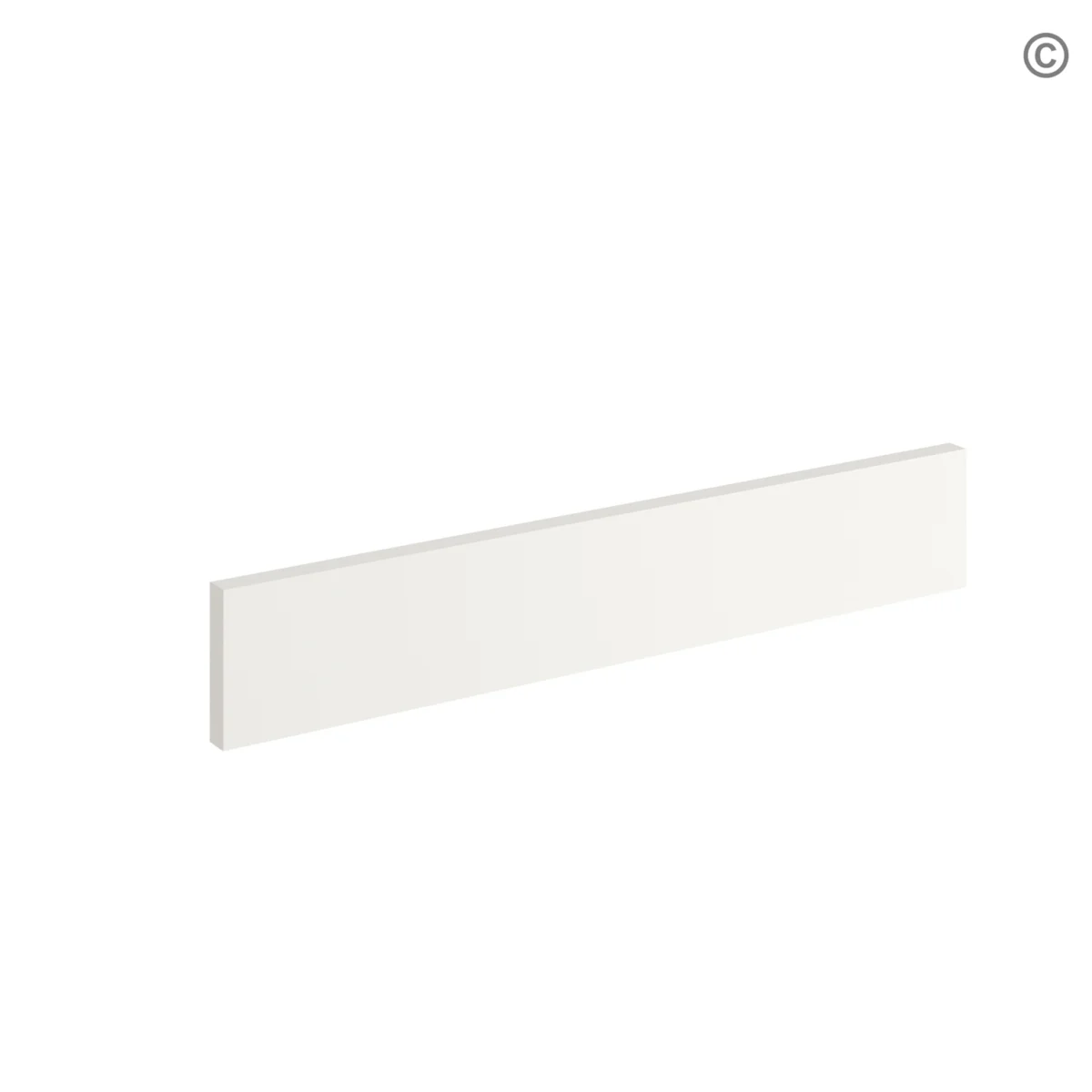 Charleston White Raised Panel Toe Kick - Image 1