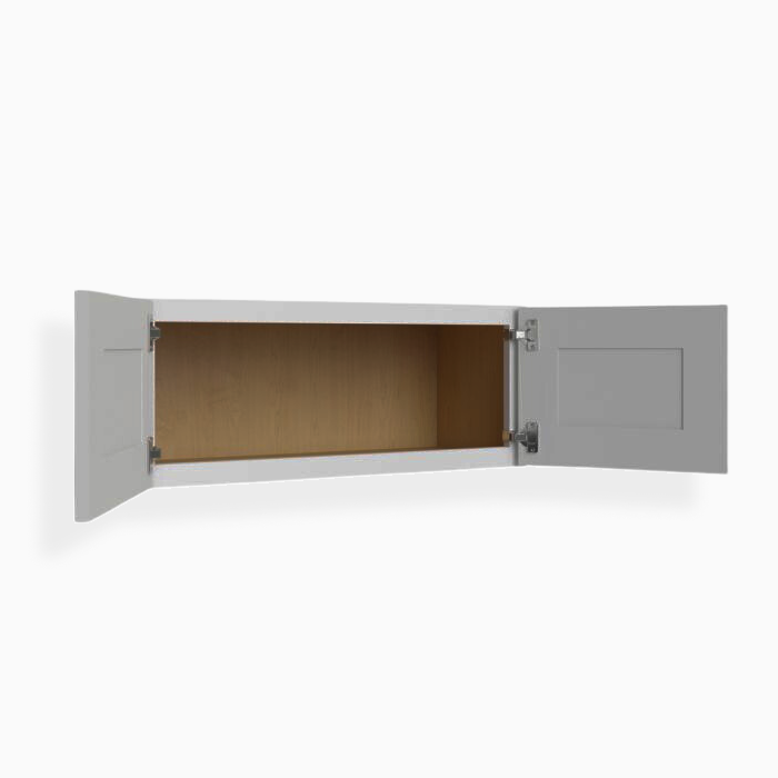 Gray Shaker 15" H Double Door Wall Cabinet