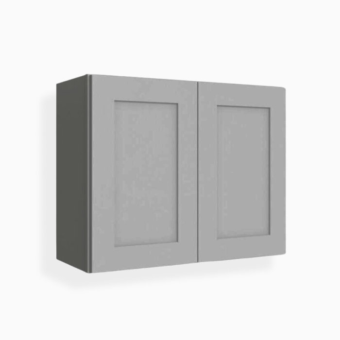 Gray Shaker 24" H Double Door Wall Cabinet image 1