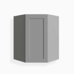 Gray Shaker 27" W Diagonal Corner Wall Shelf image 1