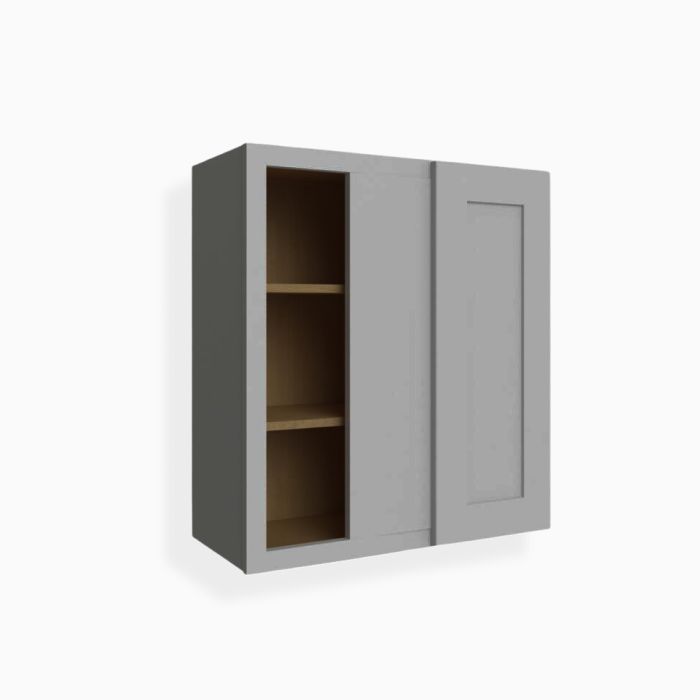 Gray Shaker 30" H Wall Blind Cabinet image 1