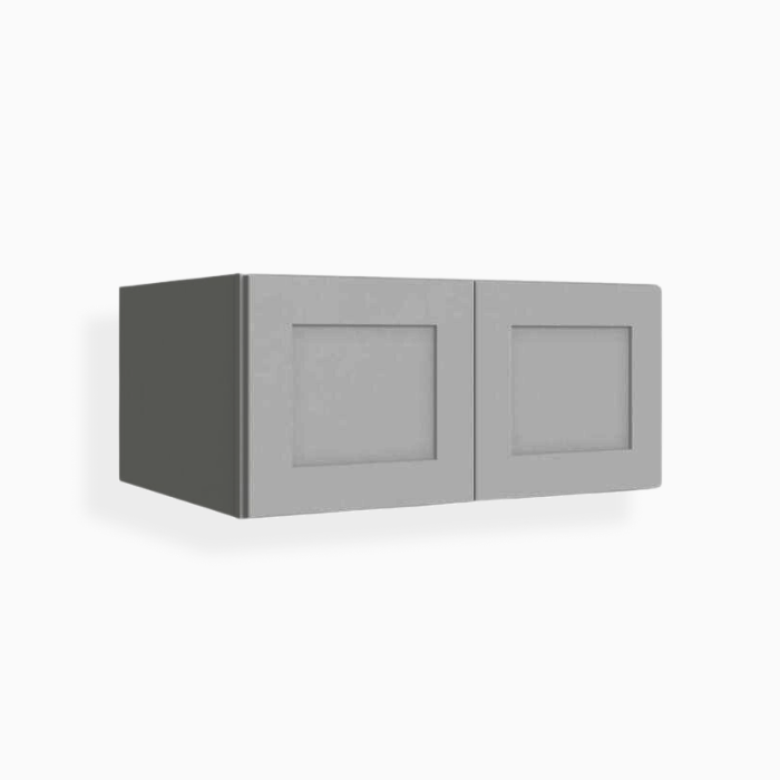 Gray Shaker 30" W Refrigerator Wall Cabinet image 1
