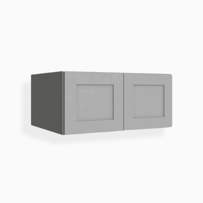 Gray Shaker 33" W Refrigerator Wall Cabinet image 1