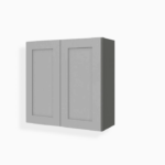 Gray Shaker 36" H Double Door Wall Cabinet image 1