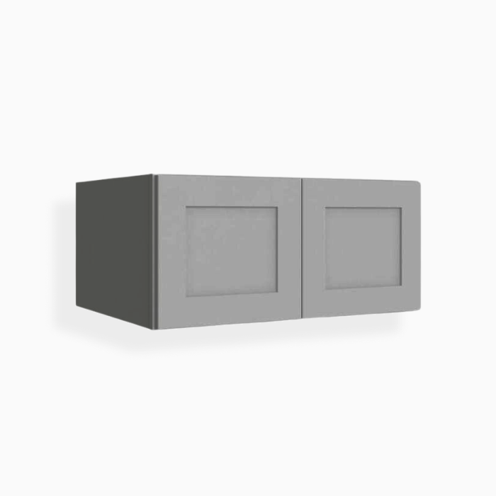 Gray Shaker 36" W Refrigerator Wall Cabinet image 1