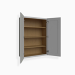 Gray Shaker 42" H Double Door Wall Cabinet