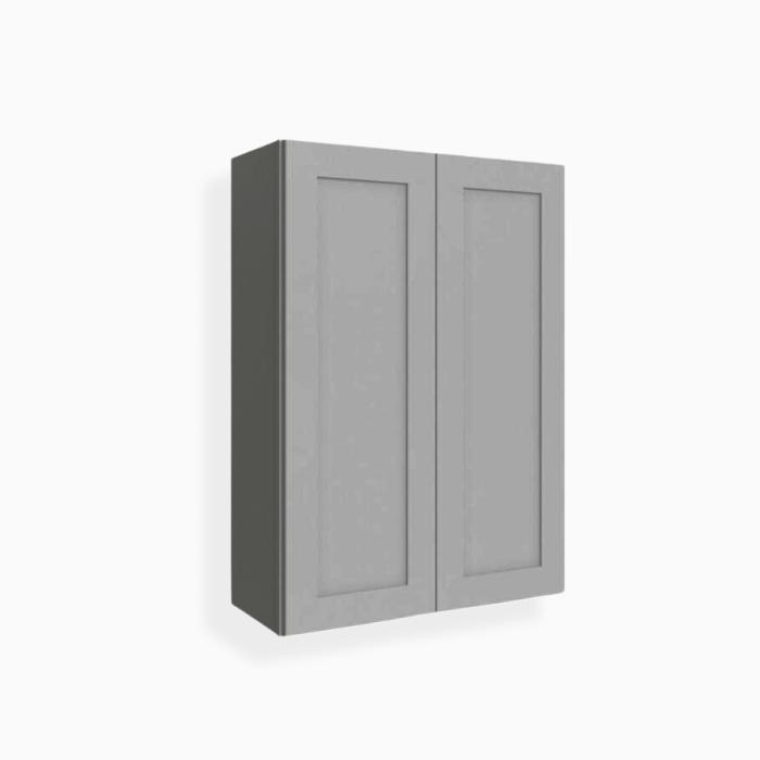 Gray Shaker 42" H Double Door Wall Cabinet image 1