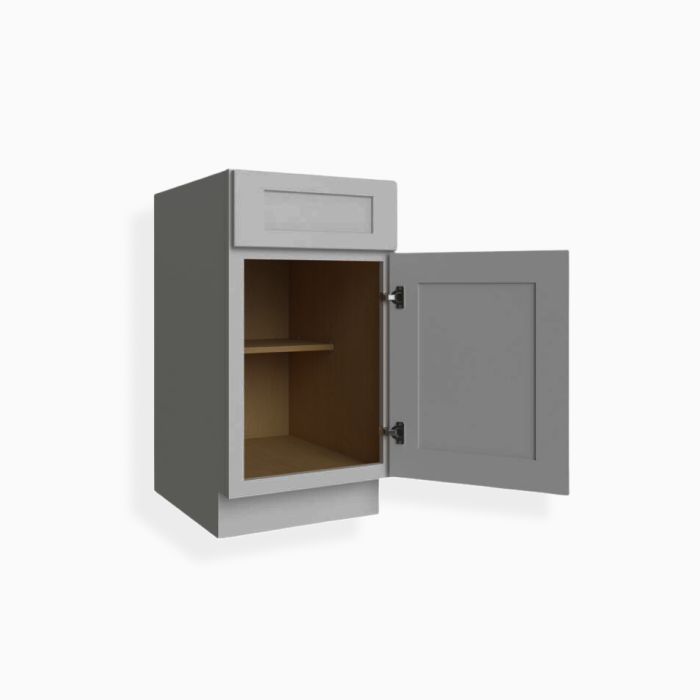 Gray Shaker Base Cabinetw ith Single Door image 1
