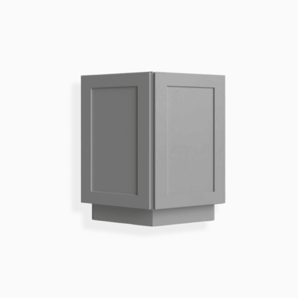 Gray Shaker Base End Cabinet