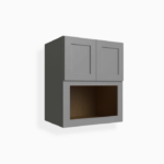 Gray Shaker Microwave Wall Cabinet image 1