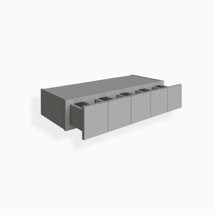 Gray Shaker Wall Spice Drawer