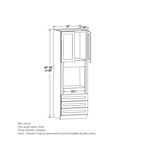 Shaker 30" W Oven Pantry Cabinet image 2
