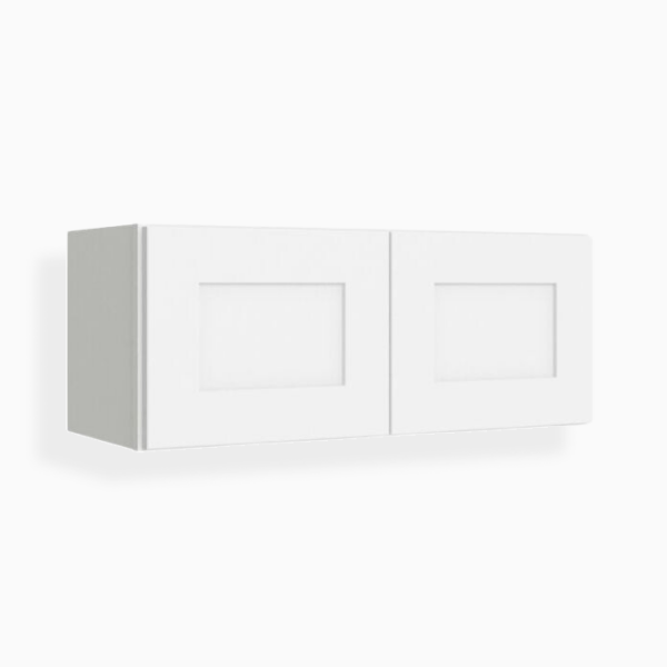 White Shaker 12" H Double Door Wall Cabinet image 1