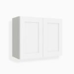 White Shaker 24" H Double Door Wall Cabinet image 1