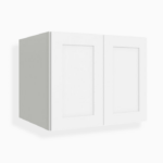 White Shaker 24" H Refrigerator Wall Cabinet image 1