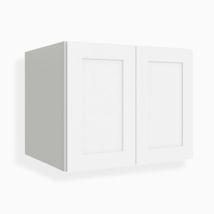 White Shaker 24" H Refrigerator Wall Cabinet image 1