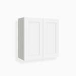 White Shaker 30" H Double Door Wall Cabinet image 3