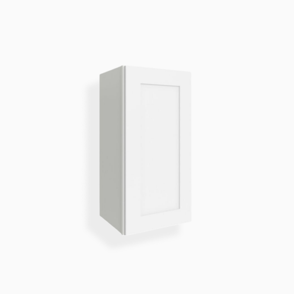 White Shaker 30" H Single Door Wall Cabinet imge 1