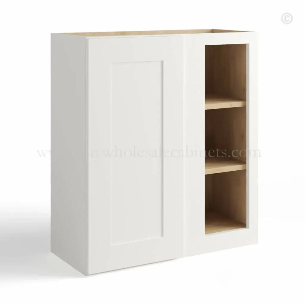 White Shaker 30 H Wall Blind Cabinet, rta cabinets, wholesale cabinets