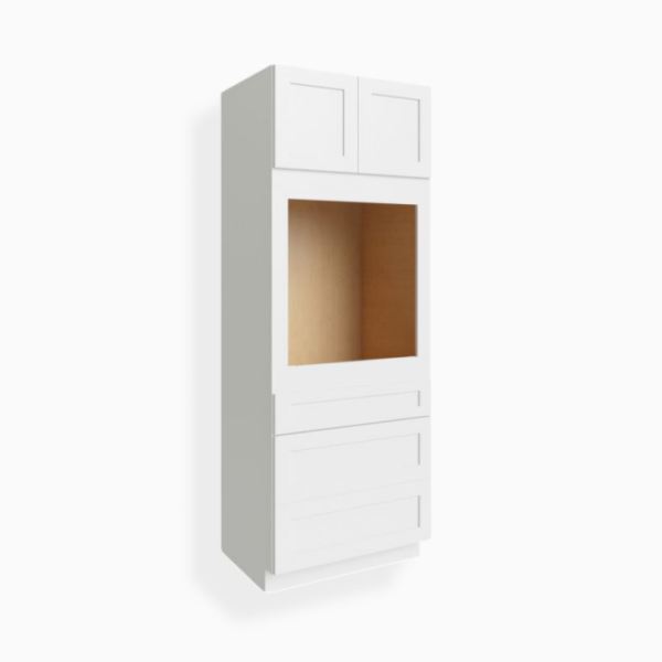 White Shaker 30" W Oven Pantry Cabinet
