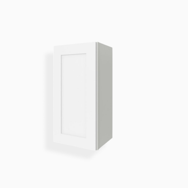 White Shaker 36" H Single Door Wall Cabinet image 1