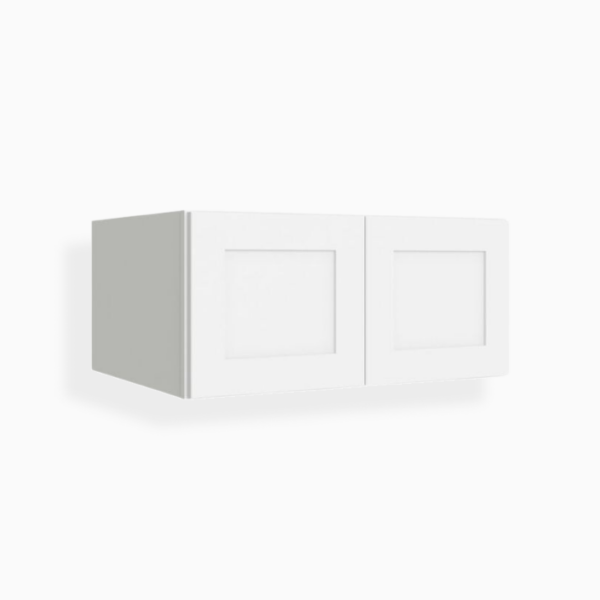 White Shaker 36" W Refrigerator Wall Cabinet image 1