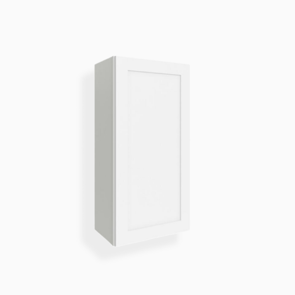 White Shaker 42" H Single Door Wall Cabinet image 1