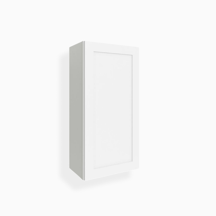 White Shaker 42" H Single Door Wall Cabinet image 1