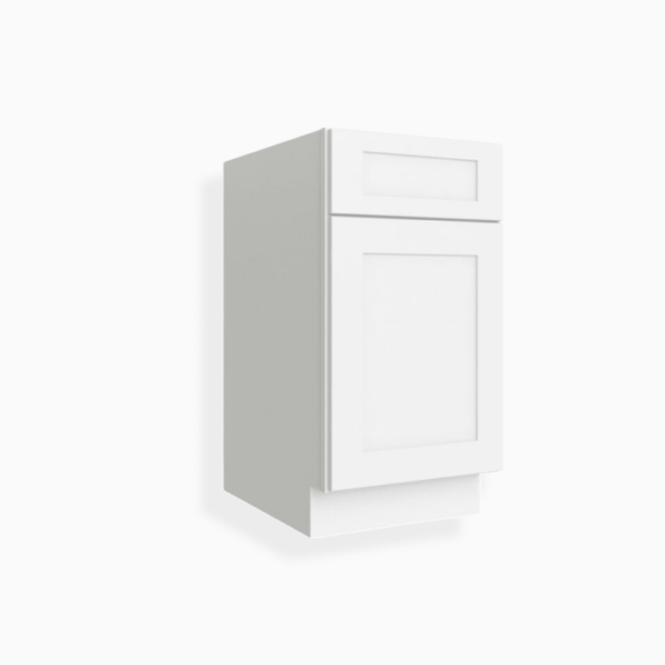 White Shaker Base Cabinet with Single Door image 1