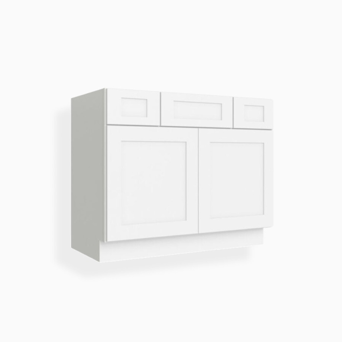 White Shaker Vanity Combo Cabinet image 1