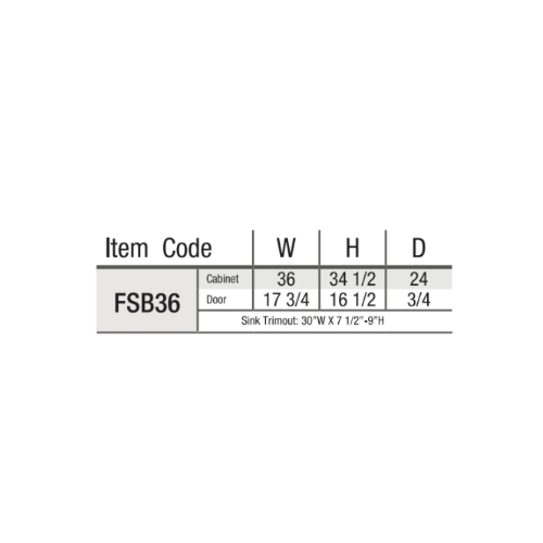 item code FSB36