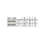 item code W2430GD W3030GD