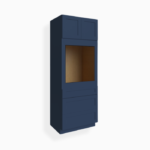 Blue Shaker 30" W Oven Pantry Cabinet image 1