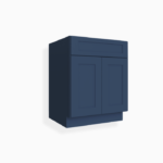 Blue Shaker Base Cabinet with Double Doors image 1