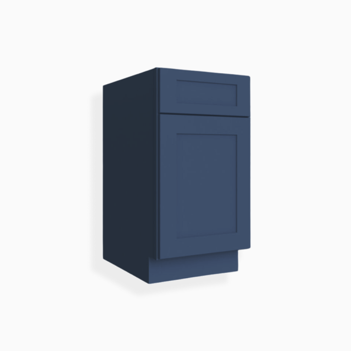 Blue Shaker Base Cabinet with Single Door image 1