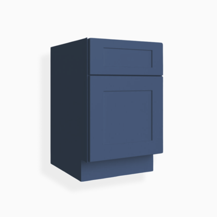 Blue Shaker Document File Base Cabinet