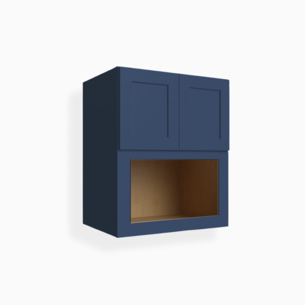 Blue Shaker Microwave Wall Cabinet image 1