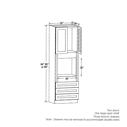 Shaker 33″ W Oven Pantry Cabinet