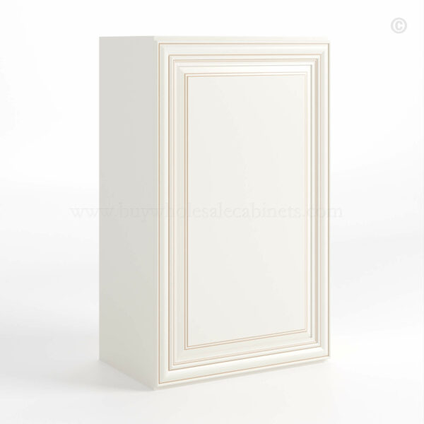 Charleston White Raised Panel 30 H Single Door Wall Cabinet
