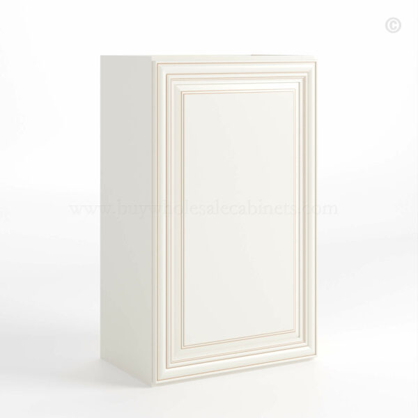 Charleston White Raised Panel 36 H Single Door Wall Cabinet