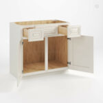Charleston White Raised Panel Vanity Combo Cabinet image 1